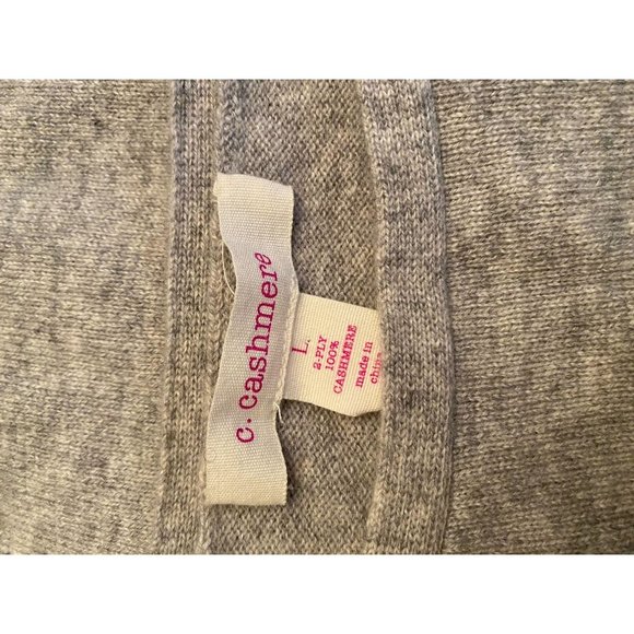 C. Cashmere Color Block Cashmere Sweater Large - Picture 4 of 4